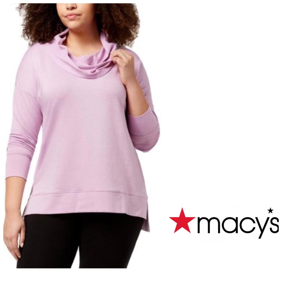 NWT Macy’s Ideology Lilac Cowl Neck Top